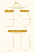 Load image into Gallery viewer, Kiin Oat Bamboo Cotton Bassinet / Change Pad Fitted Sheet