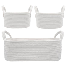 Load image into Gallery viewer, Small White Hamper Basket