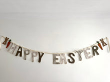 Load image into Gallery viewer, 'Happy Easter' Letter Bunting - Olive/Neutral