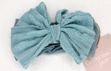 Load image into Gallery viewer, Blue Ruffle Baby Headband