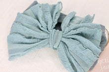 Load image into Gallery viewer, Blue Ruffle Baby Headband