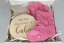 Load image into Gallery viewer, Pink Baby Announcement Box