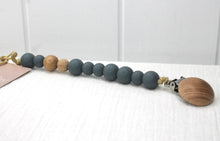 Load image into Gallery viewer, Blue Steel Silicone and Beechwood Dummy Clip