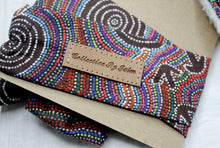 Load image into Gallery viewer, Water Dreaming Warlu Brown Headband &amp; Bib Set