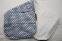 Load image into Gallery viewer, Blue Polka Burp Cloth