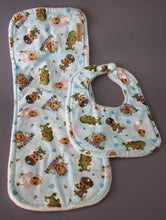 Load image into Gallery viewer, Grayson Bib &amp; Burp Cloth Gift Set