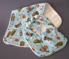 Load image into Gallery viewer, Grayson Bib &amp; Burp Cloth Gift Set