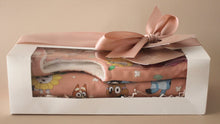 Load image into Gallery viewer, Brynlee Bib &amp; Burp Cloth Gift Box