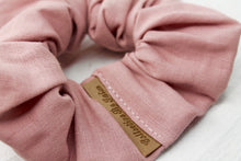 Load image into Gallery viewer, Large Dusty Pink Linen Scrunchie