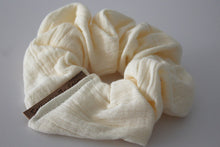 Load image into Gallery viewer, Medium Cream Double Cloth Scrunchie