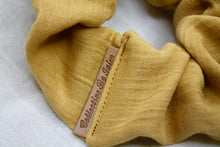 Load image into Gallery viewer, Medium Mustard Double Cloth Scrunchies