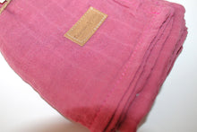 Load image into Gallery viewer, Rowan Raspberry Cotton Swaddle