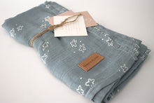Load image into Gallery viewer, Bessie Blue Cotton Swaddle
