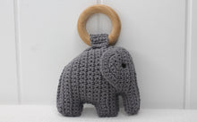 Load image into Gallery viewer, Charcoal Crochet Elephant Toy