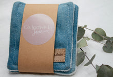 Load image into Gallery viewer, Denim Reusable Wipes Set