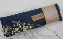 Load image into Gallery viewer, Wire Twist Headband - Navy Blue Linen