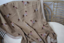 Load image into Gallery viewer, Knitted Cotton Dachshund Blanket