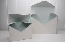 Load image into Gallery viewer, Envelope Box White &amp; Baby Blue
