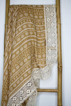 Load image into Gallery viewer, Aztec Bamboo &amp; Cotton Lace Blanket