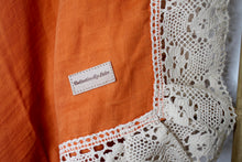 Load image into Gallery viewer, Tangerine Bamboo &amp; Cotton Lace Blanket