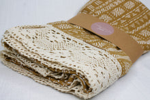Load image into Gallery viewer, Aztec Bamboo &amp; Cotton Lace Blanket