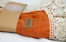 Load image into Gallery viewer, Tangerine Bamboo &amp; Cotton Lace Blanket