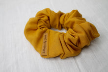 Load image into Gallery viewer, Small Mustard Linen Scrunchie