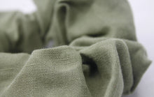 Load image into Gallery viewer, Medium Olive Linen Scrunchie