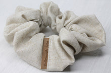 Load image into Gallery viewer, Small Sand Linen Scrunchie