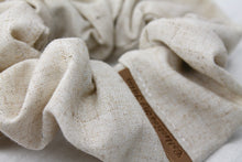 Load image into Gallery viewer, Small Sand Linen Scrunchie