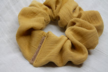 Load image into Gallery viewer, Small Mustard Double Cloth Scrunchie